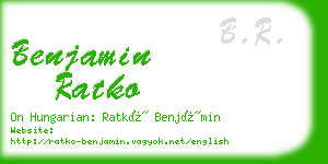 benjamin ratko business card